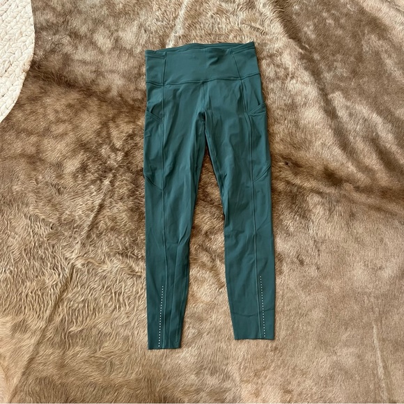 Lululemon Fast & Free 7/8 Tight II Nulux 25” Green Smoke - Picture 6 of 14